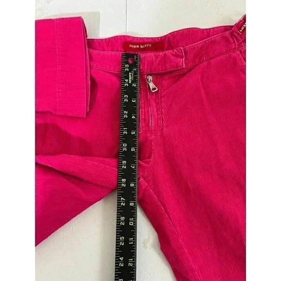 Miss Sixty Womens Easy Oliver Trousers Corduroy Pants Sz 29 Y2K Barbiecore Long - Picture 16 of 16